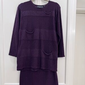 Carole Little Deep Purple Knit Ensemble